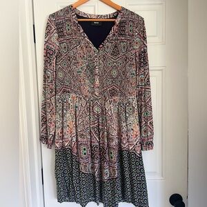 Maeve by Anthropologie tiled amethyst dress | L